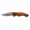 Skyhawk Pocket Knife w/ 3 3/4" Orange Camouflage Handle